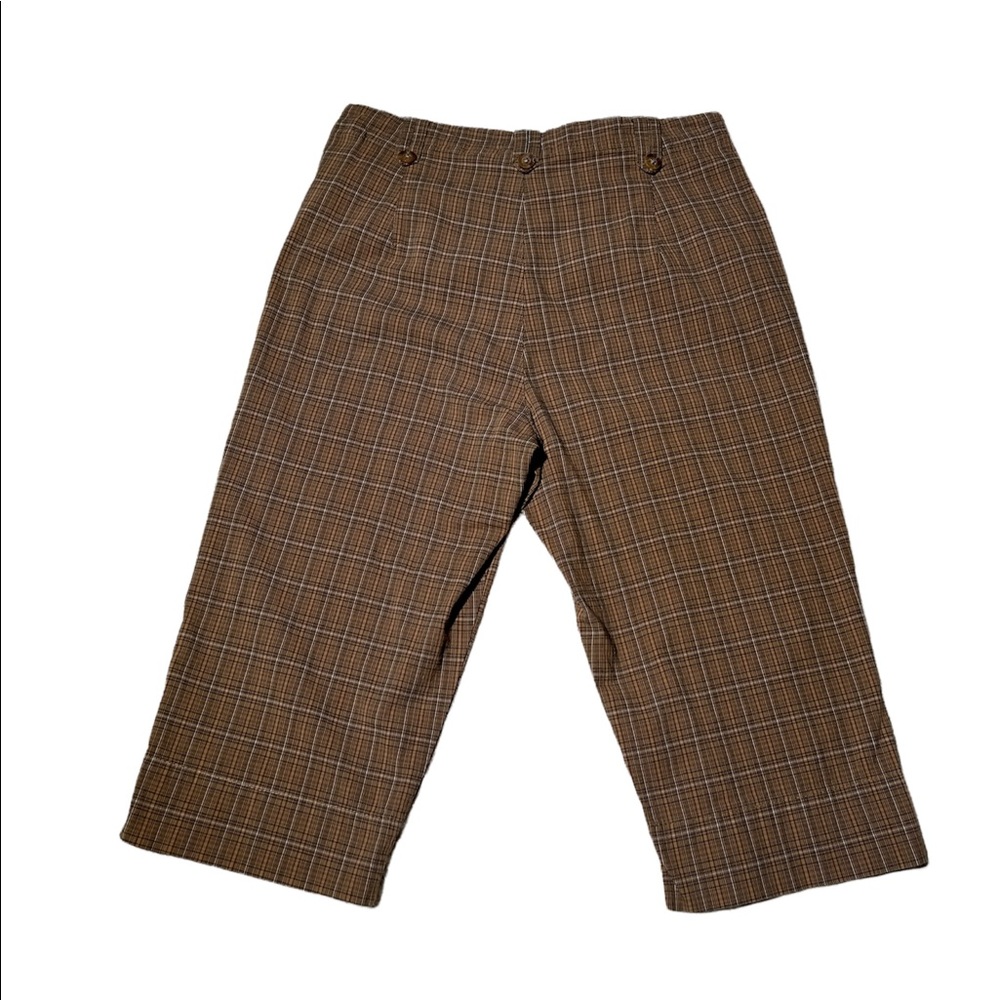 White Stag - Stretch - Capris - Tan/Plaid - Size: 8